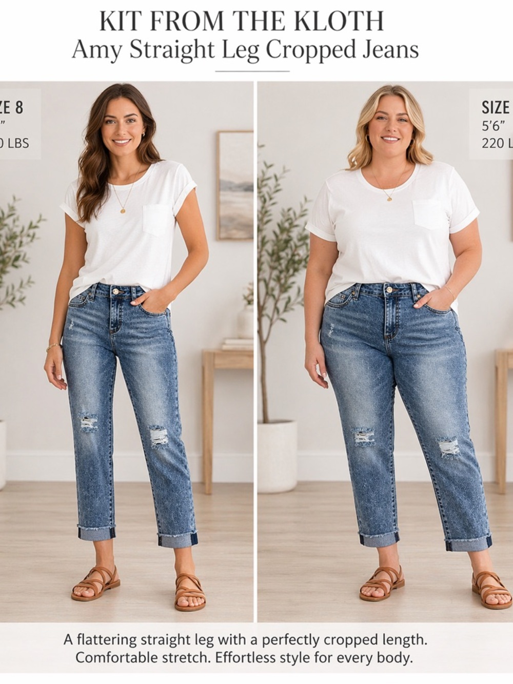 Kut from the Kloth jeans Distressed cropped sizes various